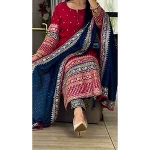 Conjunto de Top y Pantalón de Fiesta para Mujer de Diseñador con Dupatta, Nueva Llegada - Product Image 5