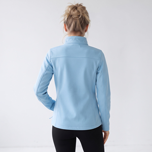 OEM Custom Embroidered Logo <b>Women's</b> <b>Waterproof</b> Quilted <b>Breathable</b> Soft Shell <b>Jacket</b> with Chest Side Pockets for Hiking Camping - Product Image 2