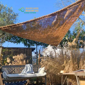 Voile d'ombrage en fibre de coco tressée à la main ECO2GO VIETNAM de haute qualité, en stock, meilleur prix, auvent solaire naturel pour maison, patio, jardin - Product Image 2