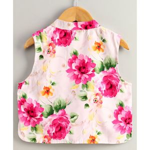 Men's Shirt Set Yellow Printed Kurta <b>Pyjama</b> with Full Sleeves Jacket Solid Polyester - Product Image 3