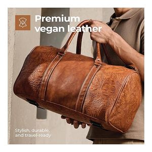 Sac de voyage en cuir Crazy Horse Rub International, marron, texture vintage, portable, rangement de voyage, durable, toutes saisons - Product Image 3