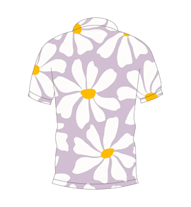 เสื้อโปโลพิมพ์ลายดอกเดซี่ลาเวนเดอร์สำหรับผู้ชายแขนสั้นลำลองแฟชั่นฤดูร้อนเสื้อโปโลกอล์ฟ - Product Image 5