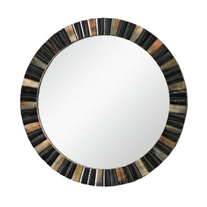 Espejo de Pared de Madera Hecho a Mano, Espejo Decorativo para el Hogar, para Dormitorio, Sala de Estar, Entrada, Tocador, Decoración Interior Rústica y de Lujo - Product Image 1