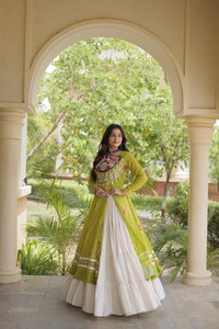 New trendy elegant navratri style fully stitched rayon chaniya choli with Gamthi work perfect for adults - Product Image 2