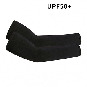 Manchons de cyclisme unisexes anti-UV, ajustement sans couture pour adultes, couleurs noir, gris, blanc - Product Image 5