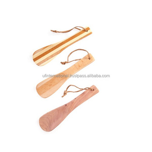 ฮอร์นรองเท้าแบบยาวทำจากไม้ธรรมชาติขัดเงาตามธรรมชาติมีทุกขนาดพร้อมที่แขวนรองเท้าหนัง - Product Image 4