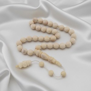 Rosario Islámico Moderno Hecho a Mano con 33 Cuentas de Hueso de Camello Talladas, Ecológico, Tasbih Misbaha WAC-0916 - Product Image 1