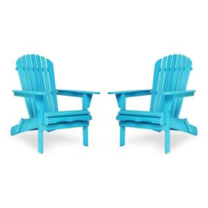 Set di 2 Sedie Adirondack Pieghevoli in Legno di Cedro Massiccio, Sedia da Giardino e Patio, Arredamento da Esterno in Legno - Product Image 1