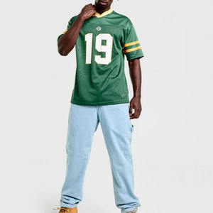 Camiseta de Fútbol Americano Premium para Hombre, Manga Corta, Unisex, Malla Transpirable, Diseño con Número Personalizado, Estilo Urbano y Casual, Venta al Por Mayor OEM - Product Image 3