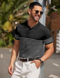 Nueva Camisa de Golf Casual de Negocios para Hombre, de Verano, 100% Algodón, de Secado Rápido, con Patrón Sólido, Manga Corta, Venta al Por Mayor - Product Image 3