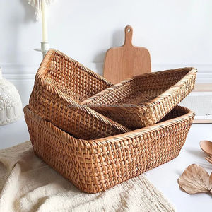 <b>Wicker</b> <b>Basket</b> with Handle Dark Brown Hand Woven Harvest <b>Basket</b> <b>Wicker</b> Flower <b>Basket</b> for Storage <b>Picnics</b> Easter Organizing More - Product Image 3
