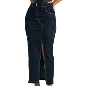 Jupe en jean pour femme, vêtement d'extérieur, haute qualité, infroissable, best-seller, prix raisonnable, jupe en jean tendance et légère - Product Image 1