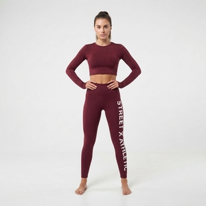 Wholsale Women Compression Leggings Stripe Letter Printed Yoga Legging <b>Ladies</b> <b>Gym</b> Workout Tight Quick Dry Women Base Layer Pants - Product Image 3
