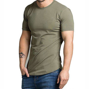 T-shirts d'été pour hommes en coton et polyester, coupe classique et ajustée, col rond, vente en gros à prix abordable - Product Image 1