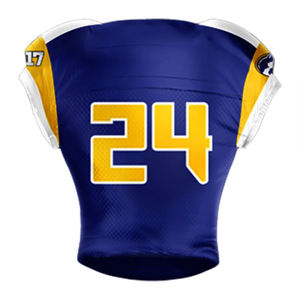 ชุดยูนิฟอร์มทีมอเมริกันฟุตบอลแบบสั่งทำจำนวนมาก พิมพ์ลายแบบซับลิเมชั่น แขนสั้น แห้งเร็ว ผลิตจากโพลีเอสเตอร์ สำหรับกีฬา - Product Image 5