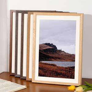 Cadre photo en bois moderne et écologique 24x36 avec impression UV, support de bureau simple avec surface de peinture - Product Image 1