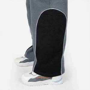 Conjunto de chándal para hombre, corte regular, 100% algodón, forro polar técnico de invierno, jogger de pierna ancha, sudadera con capucha con diseño de parches, traje de gimnasio de peso pesado - Product Image 3