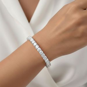 8.00 CTW Oval Shape Diamond Tennis <b>Bracelet</b>, Elegant Prong-Set Link <b>Bracelet</b> - Product Image 2