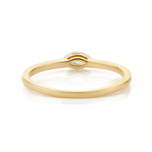 Factory Custom Design Marquise Cut Diamond K14 Real Yellow Gold <b>Stacking</b> Tiny Engagement <b>Ring</b> Proposal Jewelry Gift For Her - Product Image 6