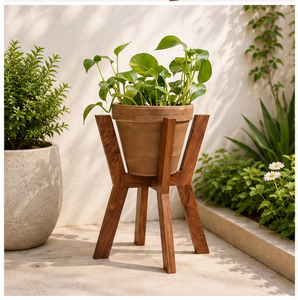 Wholesale Solid Wood Modern Plant Stand Eco-Friendly Indoor Flower <b>Pot</b> <b>Holder</b> for Living Room and Office - Product Image 2