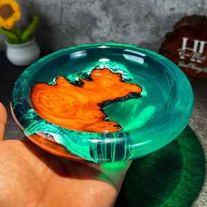 ชามตกแต่ง, ชามเรซิ่นอีพ็อกซี่ไม้, ชามเครื่องประดับทำมือ, ชามทำมือ, ของขวัญสำหรับเธอ - Product Image 5