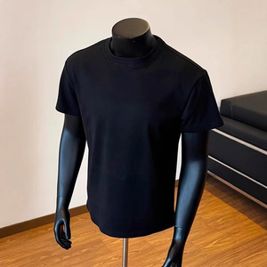 T-shirt d'été formel pour homme, coupe droite, 100 % coton peigné, anti-boulochage, à manches courtes, conception personnalisée OEM - Product Image 3