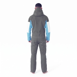 Hawk Eye Men's Waterproof Ski Jumpsuit One Piece <b>Snowsuit</b> With Hood Color Blocked Design Synthetic Insulation - Product Image 5
