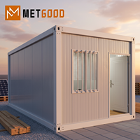 Maison conteneur industrielle démontable à transport facile, cabine de bureau modulaire préfabriquée, logement portable à vendre
