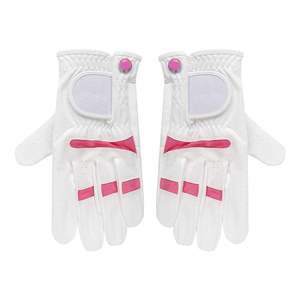 ถุงมือกอล์ฟสีขาวชมพู PU สำหรับมือขวา กันลื่น ระบายอากาศได้ดี พิมพ์ลายดิจิตอล ปิดด้วยแถบตีนตุ๊กแก สำหรับผู้ชาย ยี่ห้อ WARPRO INDUSTRY รุ่น SS-GG-15 - Product Image 4