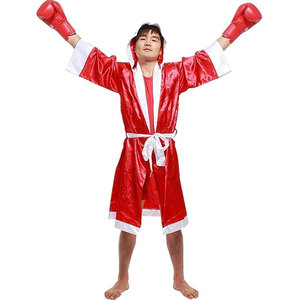 Disfraz de Boxeador para Hombre, Túnica de Boxeo MMA con Capucha, Disfraz de Luchador Campeón de Algodón Ligero para Halloween y Cosplay - Product Image 2