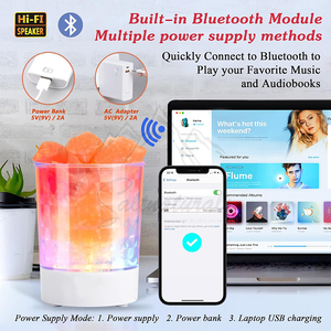 Lámpara de Sal del Himalaya de Estilo Moderno, Forma Única, Brillo Cálido, para Interiores - Product Image 2
