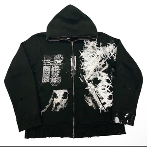 Sudadera con capucha para hombre de alta calidad, 100% algodón, para invierno, con estampado digital, lavado ácido, ecológica, transpirable, en varios colores. - Product Image 5