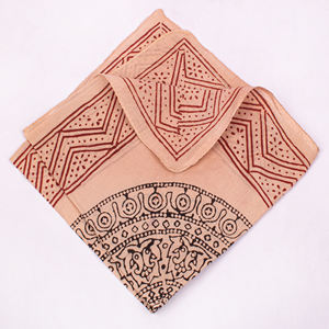 Foulard bandana imprimé à la main unisexe, respirant, à nouer autour du cou ou sur la tête, en coton premium écologique, style Bagaru - Product Image 2