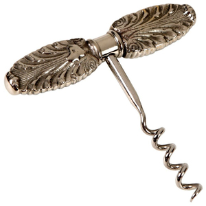 Sacacorchos de metal de estaño estilo vintage con mango de vid enredado, abridor de botellas de vino en tono plateado, accesorio para bar y cocina - Product Image 5