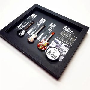 Marco Musical de los Beatles Negro de 11.8 x 9.8 Pulgadas con Guitarra y Caja de Sombra de Vidrio para Regalos Musicales y Souvenirs - Product Image 4