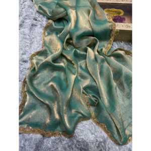 Diseñador Katdana Moti Lace Border Saree para fiesta y Club Wear - Product Image 2