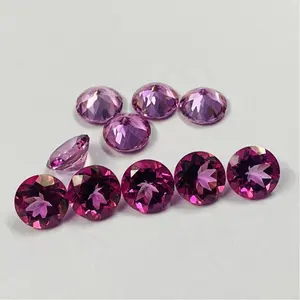 Shop Online Lowest Price 10mm Natural Pink Topaz Faceted Round Semi Precious Loose Healing Gemstone From Verified Supplier