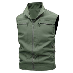 Chaleco Softshell sin Mangas para Hombre, a la Moda, con Cierre Completo, Cortavientos, para Golf, Viajes, Senderismo, con Estilo Único - Product Image 1