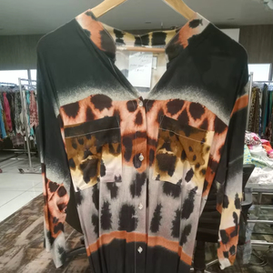 Nouvelle Robe Chemise en Coton Imprimé Tie-Dye Extensible à Manches Longues Style Bohème Décontracté Boutonnée Ceinturée Coupe Ample Taille Ajustable pour Soirée - Product Image 1