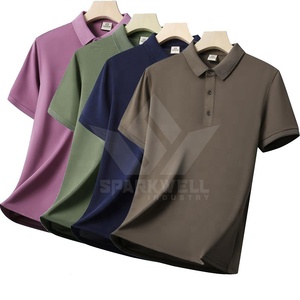 Polo de Piqué de Algodón de Manga Corta Amarillo Sólido para Hombre, Transpirable, Casual, Corte Regular, Ropa de Golf Tejida - Product Image 2