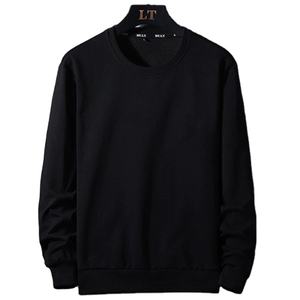 Sweat-shirt de couleur unie pour hommes de meilleure qualité 100% coton tissé pour printemps automne Street Wear - Product Image 1