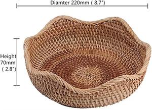 Elegante frutero de ratán con detalles cuidadosamente elaborados que exuda una refinación atemporal, increíblemente diseñado por KHOOSI OVERSEAS. - Product Image 5