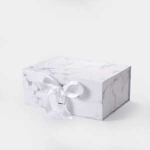 Caja de Regalo Magnética de Mármol Blanco de Lujo, Caja de Presentación de Cartón Premium para un Empaque Elegante - Product Image 4