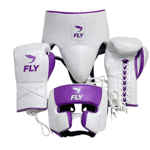 Custom Made Brand New Pro Leather Fly Training Sparring Set Super Comfortable Fly Kickboxing Gloves Latest <b>Model</b> Fly Boxing Set - Product Image 1