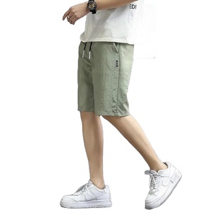 Nouvelle arrivée vente chaude 100% coton court surdimensionné hommes shorts pantalons été printemps décontracté plage blanc solide garçons shorts pantalon - Product Image 1