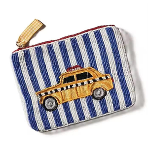 STAR Game Time Pochette à monnaie brodée de perles de rocaille, faite main, petit portefeuille, porte-monnaie, sac bandoulière à fermeture éclair MULTI - Product Image 3