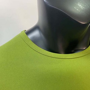Camisetas de color verde claro para hombre, ropa de manga corta con cuello redondo, ropa de calle de verano, OEM, personalizadas, de algodón de alta calidad. - Product Image 4