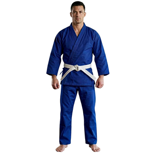 Uniforme de Judo Azul para Hombre, 100% Algodón, Transpirable, Corte Regular, Ropa de Artes Marciales para Adultos - Product Image 1