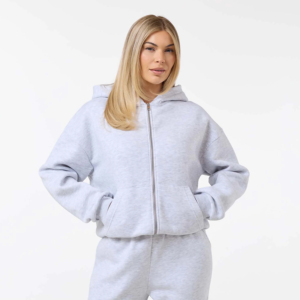 Ensemble de survêtement d'hiver pour femme 100 % coton à capuche, coupe longue, imprimé délavé, décontracté, coupe ample - Product Image 3