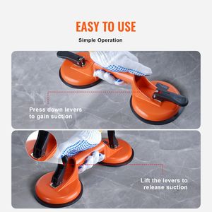 Ventouse à vide en verre robuste de 4,7 po, lot de 2, avec poignée en aluminium, capacité de charge de 330 lb, qualité industrielle pour appareils de 4,7 po et plus - Product Image 3